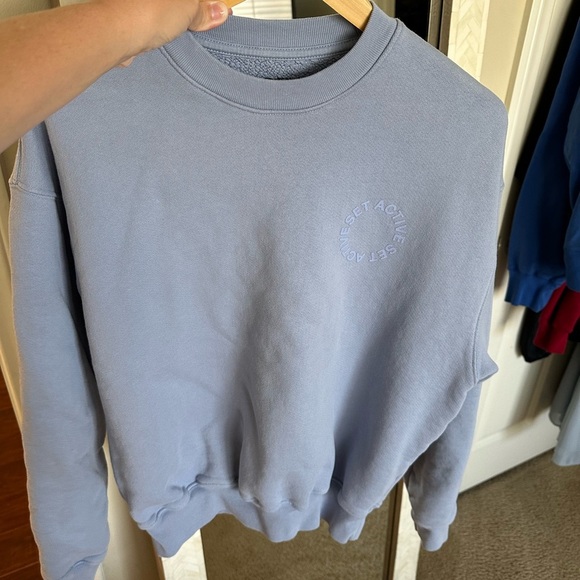 Set Active Woman’s Blue Crewneck Pullover - Picture 2 of 6